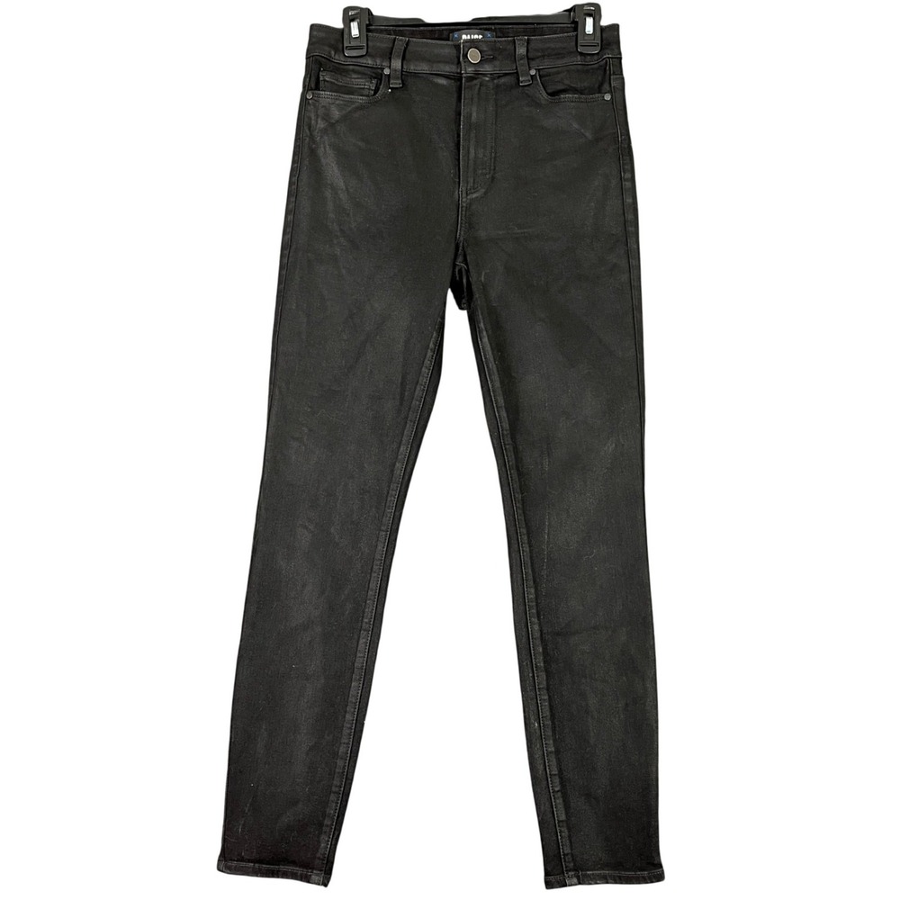 Paige Margot Ankle Jeans Women 27 Coated High Rise Skinny Leather Look Night Out